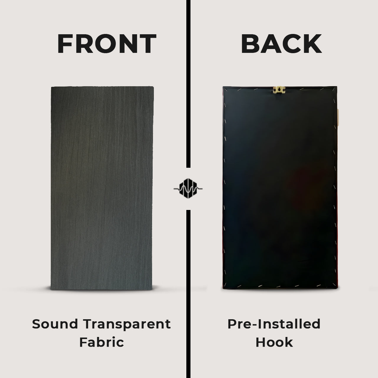 Artiqtone Audio Labs - Rockwool Acoustic Sound Proofing Panels - BLACK | 24" x 13.5" x 2" | NRC - 0.9
