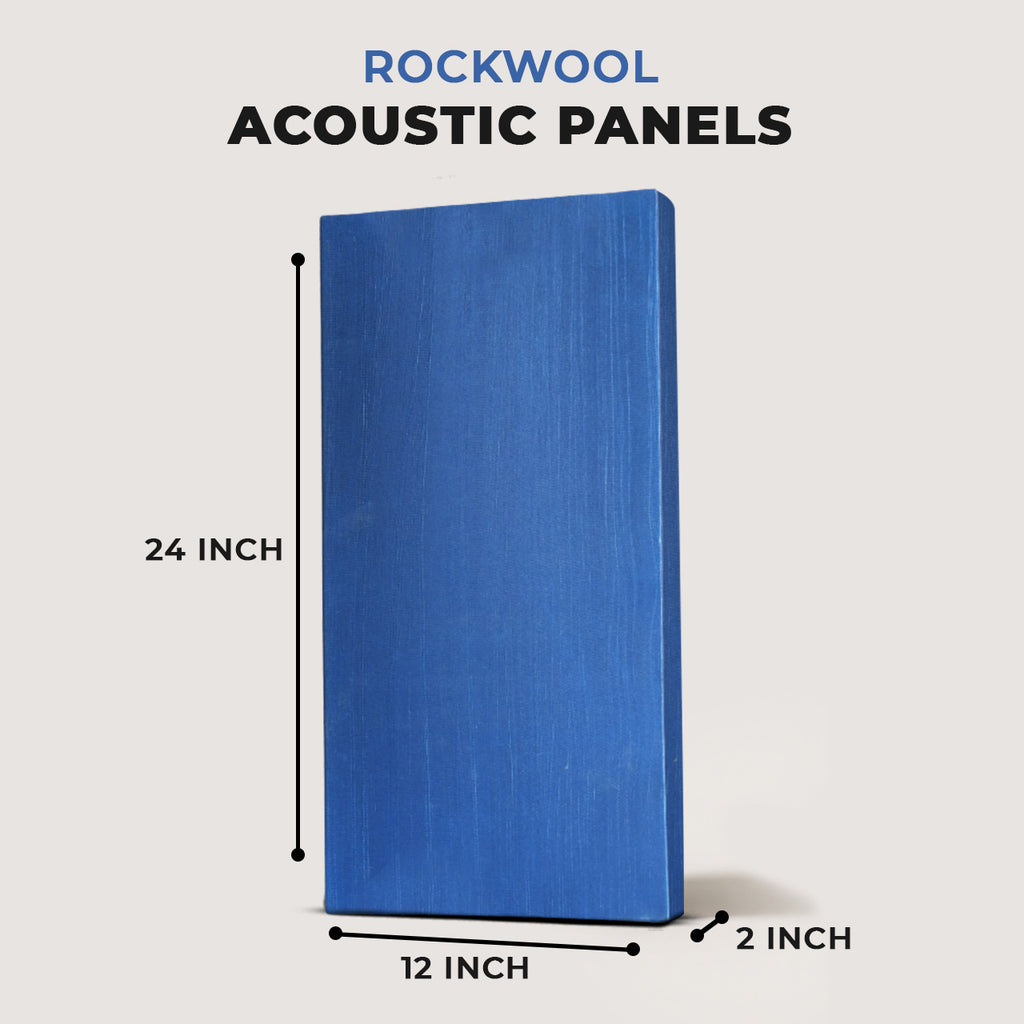 Artiqtone Audio Labs - Rockwool Acoustic Sound Proofing Panels - ROYAL BLUE | 24" x 13.5" x 2" | NRC - 0.9