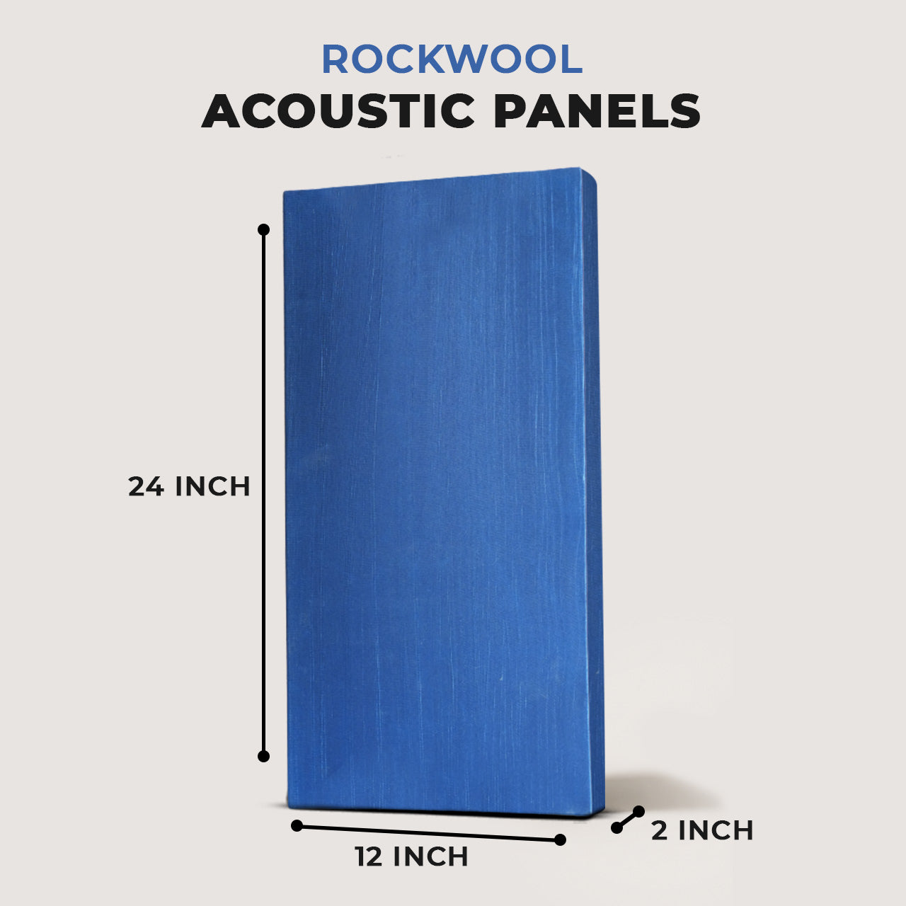 Artiqtone Audio Labs - Rockwool Acoustic Sound Proofing Panels - ROYAL BLUE | 24" x 13.5" x 2" | NRC - 0.9