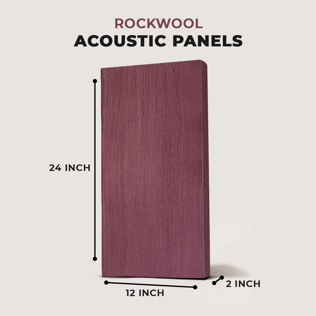 Artiqtone Audio Labs - Rockwool Acoustic Sound Proofing Panels - BROWN | 24" x 13.5" x 2" | NRC - 0.9