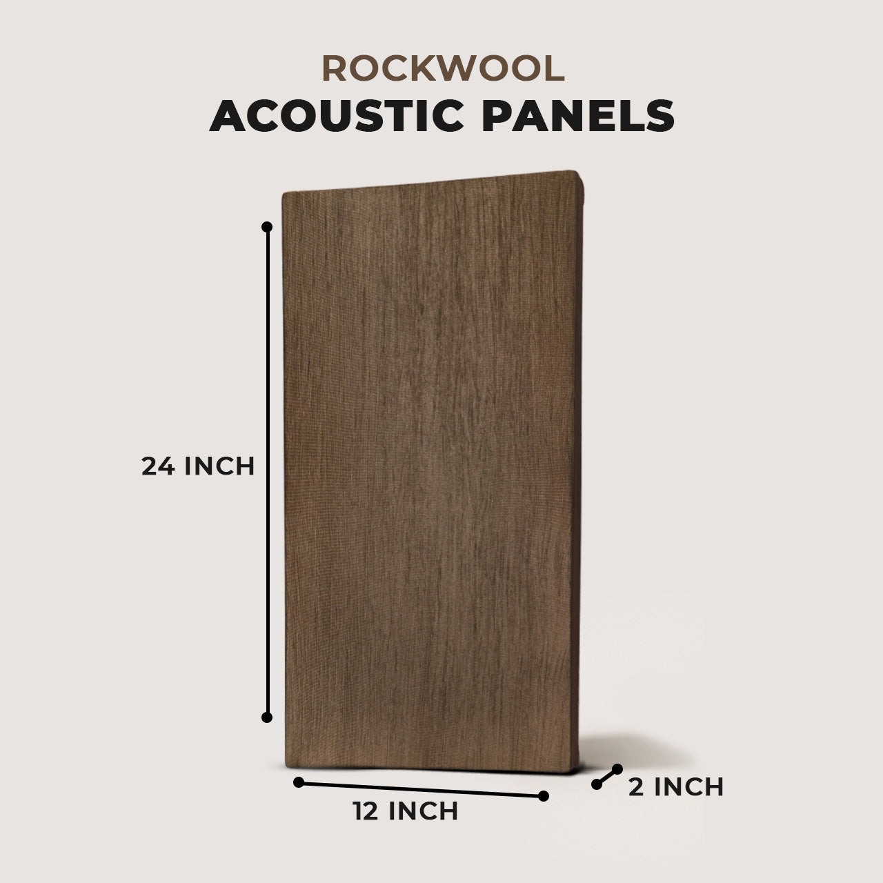 Artiqtone Audio Labs - Rockwool Acoustic Sound Proofing Panels - BEIGE | 24" x 13.5" x 2" | NRC - 0.9