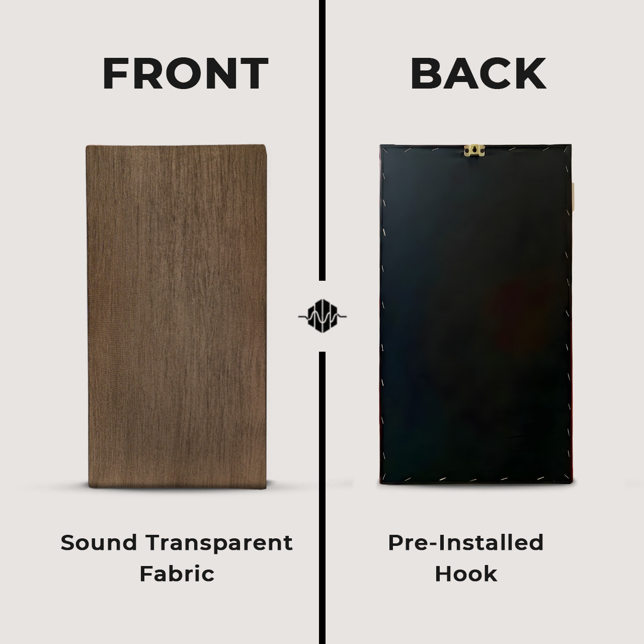 Artiqtone Audio Labs - Rockwool Acoustic Sound Proofing Panels - BEIGE | 24" x 13.5" x 2" | NRC - 0.9