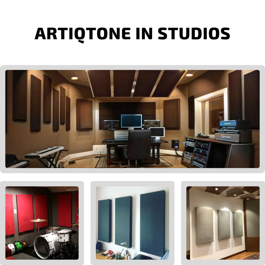 Artiqtone Audio Labs - Rockwool Acoustic Sound Proofing Panels - GREY | 24" x 13.5" x 2" | NRC - 0.9