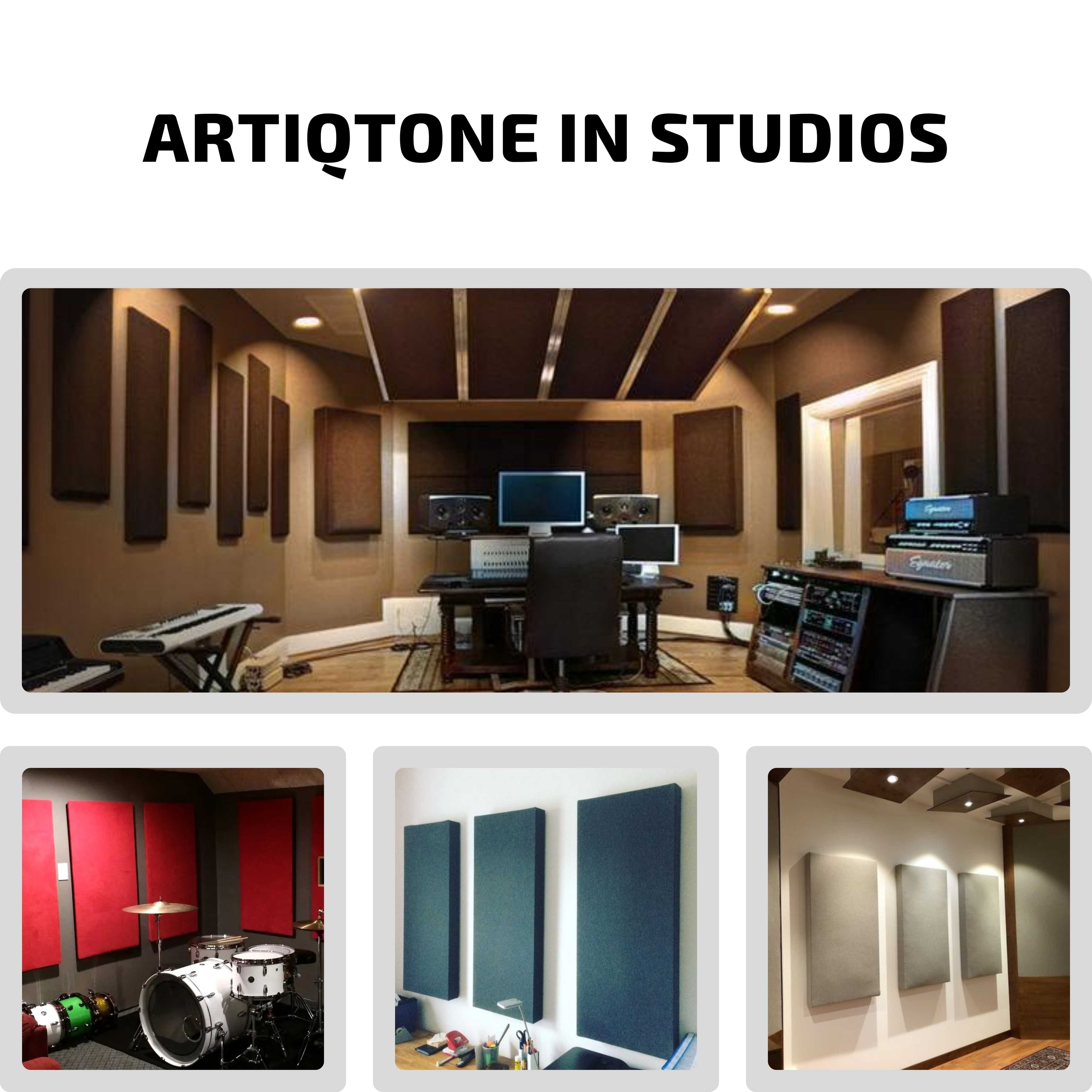 Artiqtone Audio Labs - Rockwool Acoustic Sound Proofing Panels - GREY | 24" x 13.5" x 2" | NRC - 0.9
