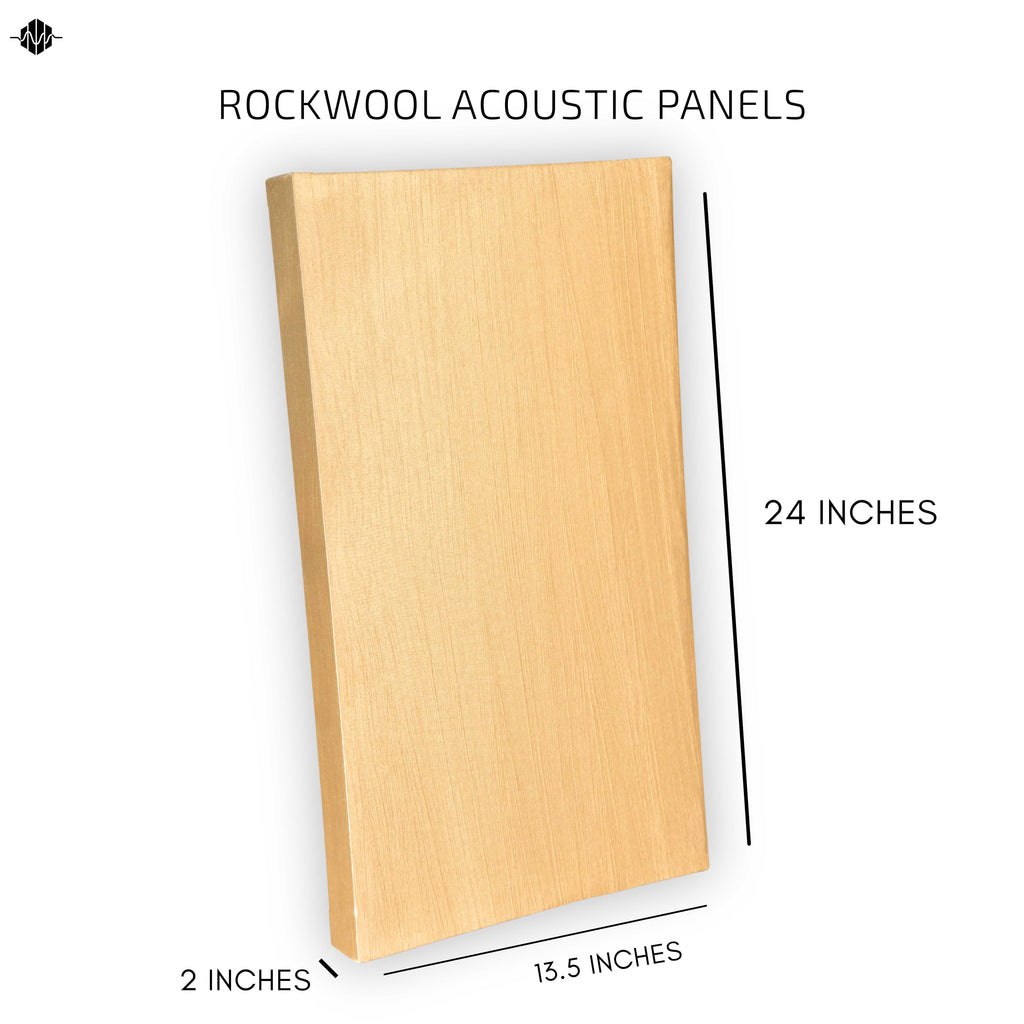 Artiqtone Audio Labs - Rockwool Acoustic Sound Proofing Panels - BEIGE | 24" x 13.5" x 2" | NRC - 0.9