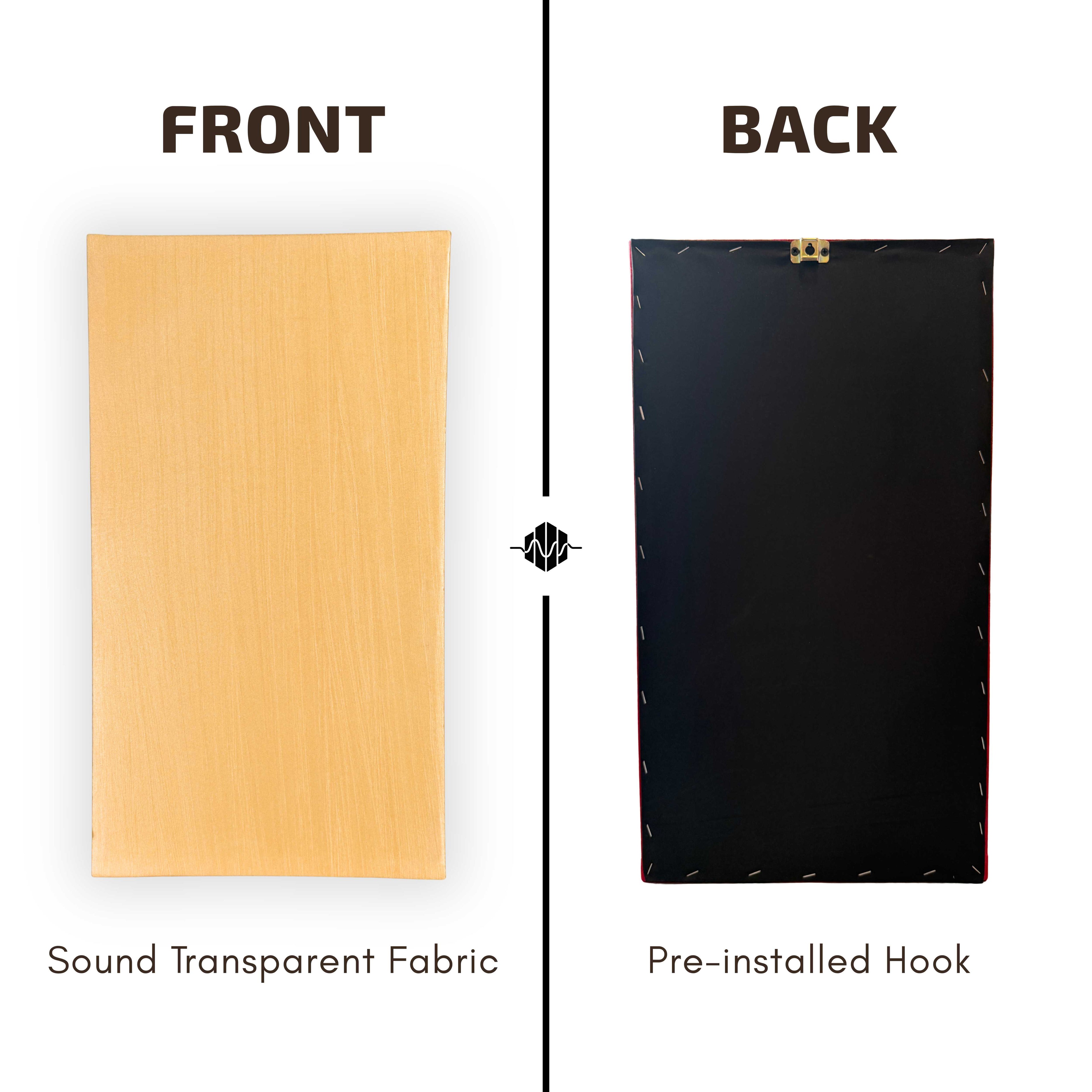 Artiqtone Audio Labs - Rockwool Acoustic Sound Proofing Panels - BEIGE | 24" x 13.5" x 2" | NRC - 0.9