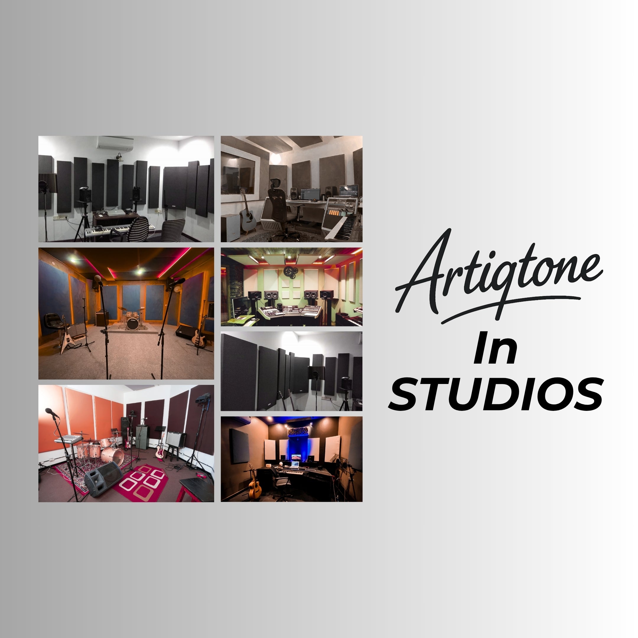 Set of 4 Rockwool Acoustic Panels (Black)