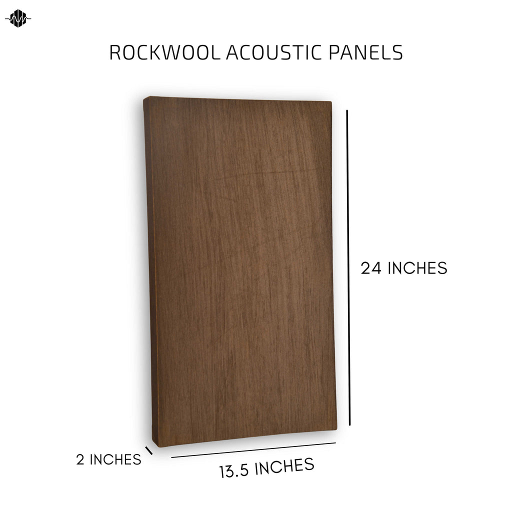 Artiqtone Audio Labs - Rockwool Acoustic Sound Proofing Panels - BROWN | 24" x 13.5" x 2" | NRC - 0.9