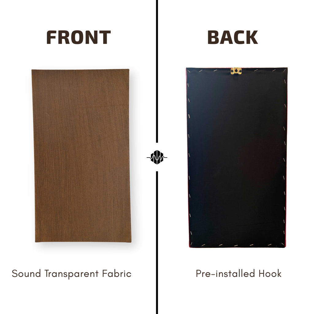Artiqtone Audio Labs - Rockwool Acoustic Sound Proofing Panels - BROWN | 24" x 13.5" x 2" | NRC - 0.9