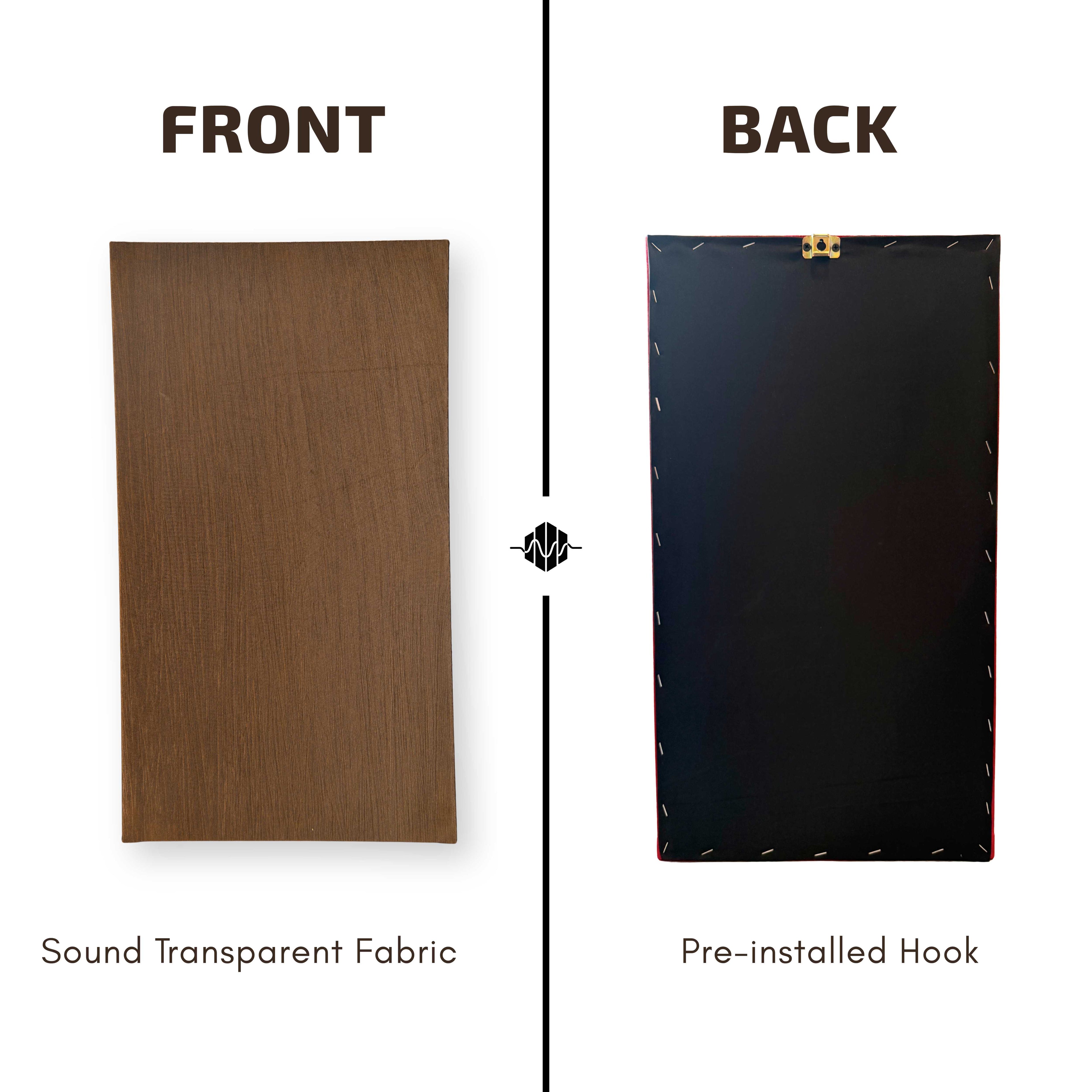 Artiqtone Audio Labs - Rockwool Acoustic Sound Proofing Panels - BROWN | 24" x 13.5" x 2" | NRC - 0.9