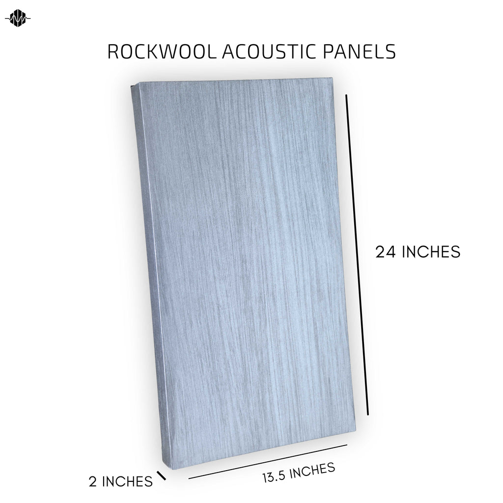 Artiqtone Audio Labs - Rockwool Acoustic Sound Proofing Panels - GREY | 24" x 13.5" x 2" | NRC - 0.9