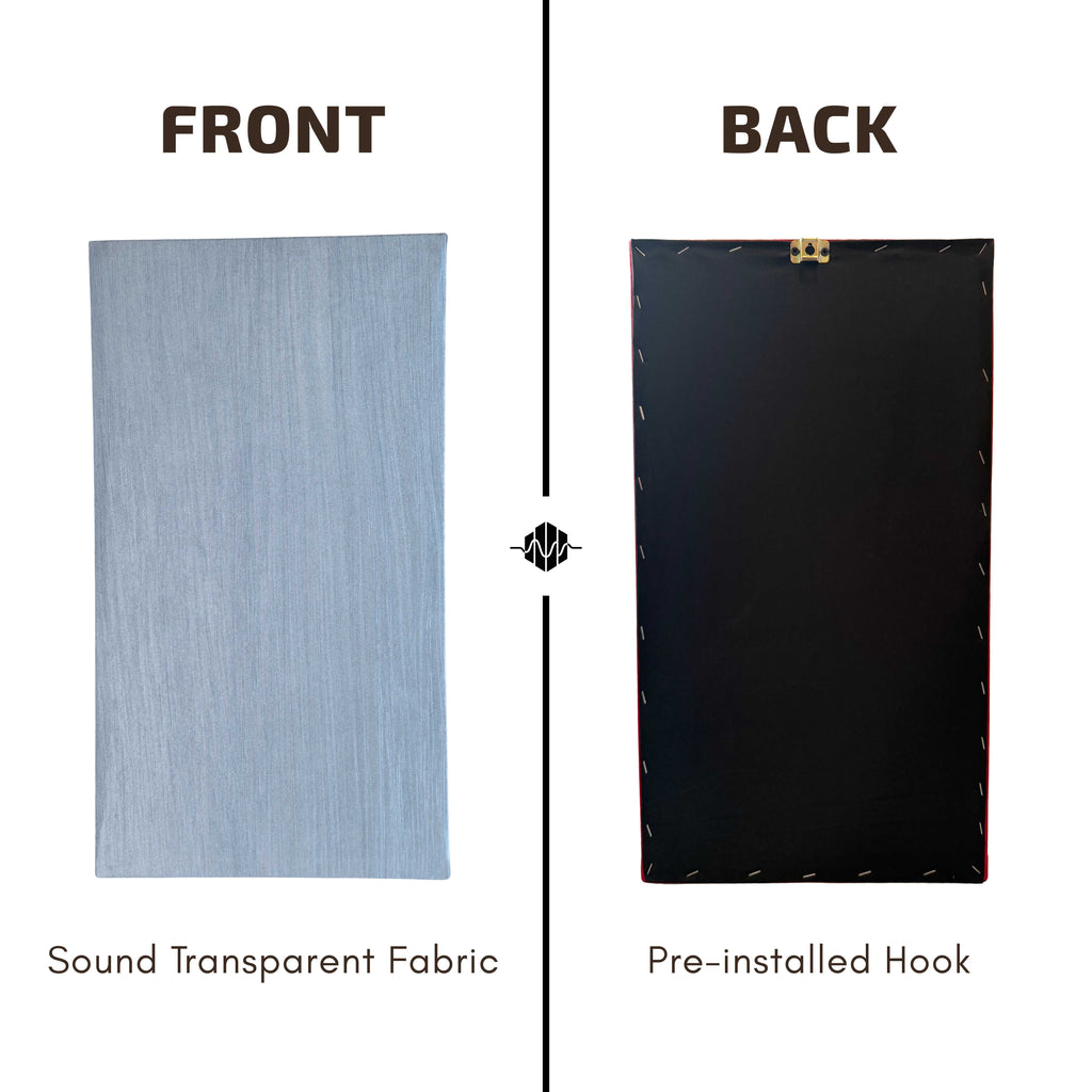 Artiqtone Audio Labs - Rockwool Acoustic Sound Proofing Panels - GREY | 24" x 13.5" x 2" | NRC - 0.9