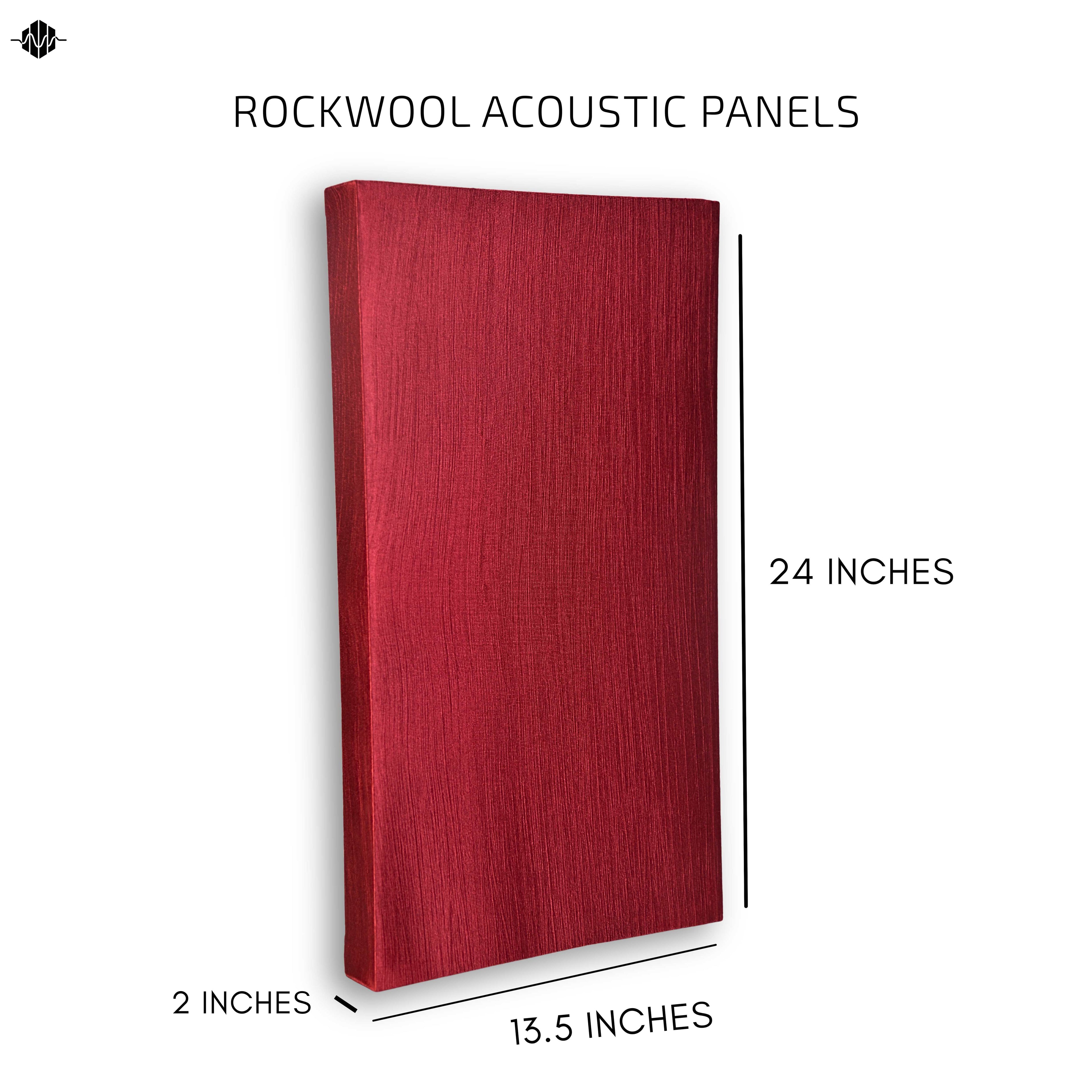 Artiqtone Audio Labs - Rockwool Acoustic Sound Proofing Panels - RED | 24" x 13.5" x 2" | NRC - 0.9