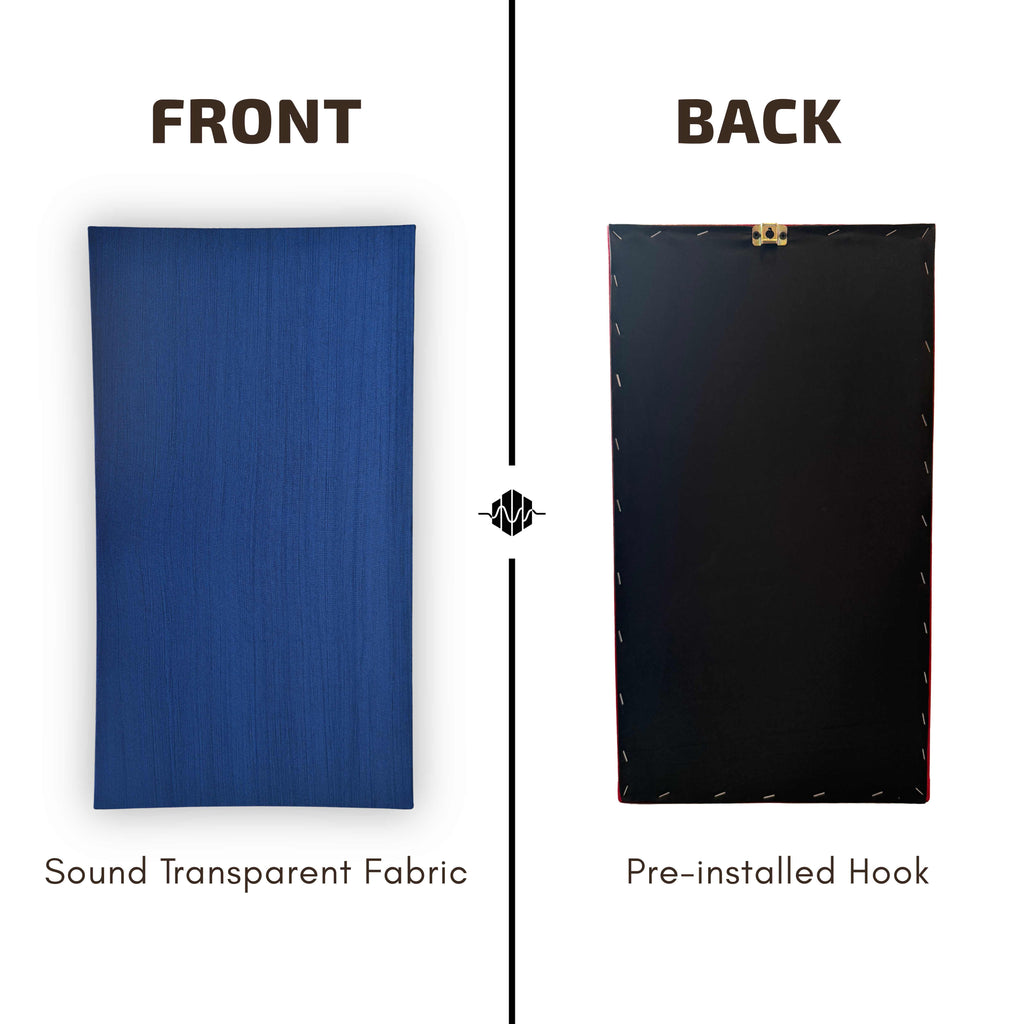 Artiqtone Audio Labs - Rockwool Acoustic Sound Proofing Panels - ROYAL BLUE | 24" x 13.5" x 2" | NRC - 0.9