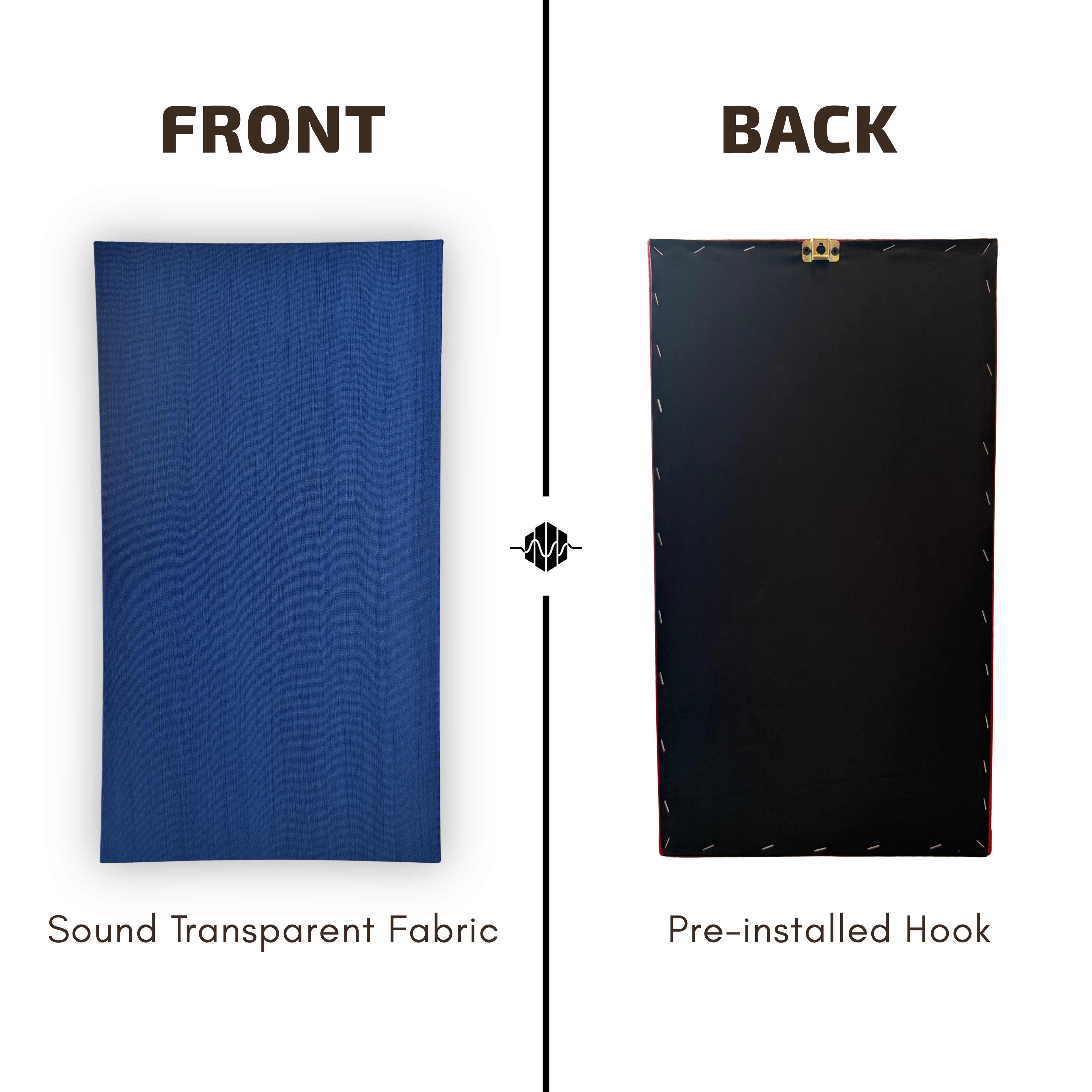 Artiqtone Audio Labs - Rockwool Acoustic Sound Proofing Panels - ROYAL BLUE | 24" x 13.5" x 2" | NRC - 0.9