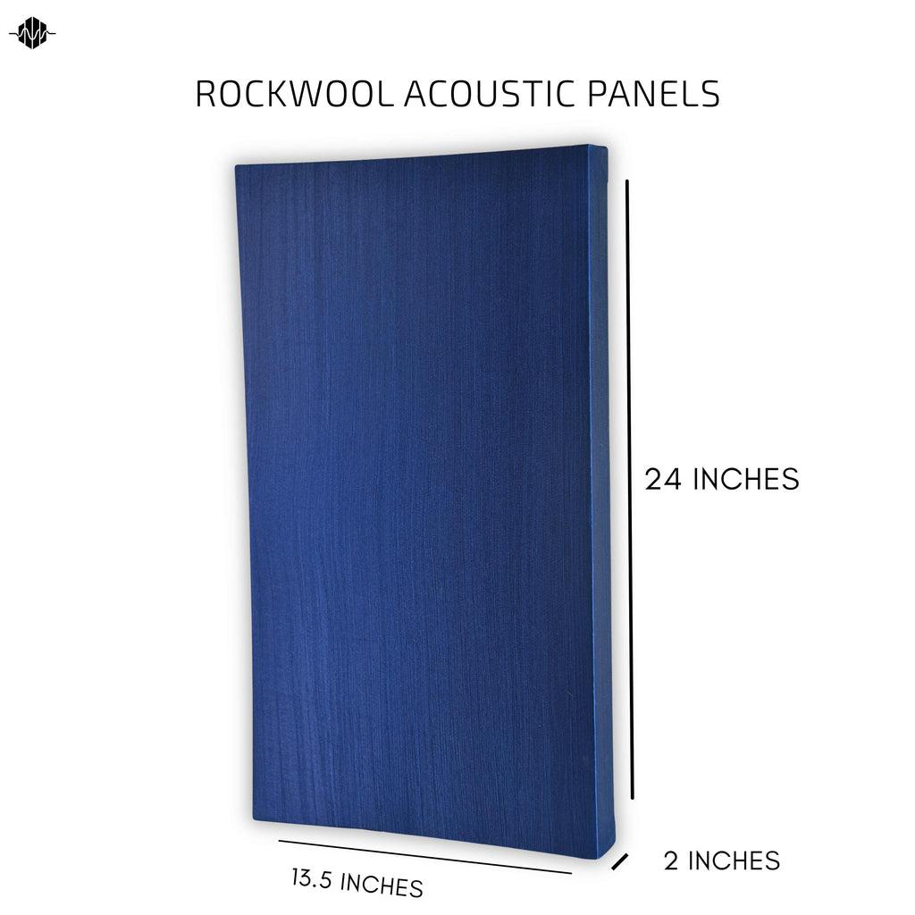 Artiqtone Audio Labs - Rockwool Acoustic Sound Proofing Panels - ROYAL BLUE | 24" x 13.5" x 2" | NRC - 0.9