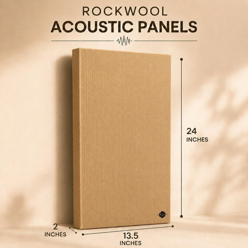 Artiqtone Audio Labs - Rockwool Acoustic Sound Proofing Panels - ARCTIC GOLDEN | 36” x 13.5" x 2" | NRC - 0.9