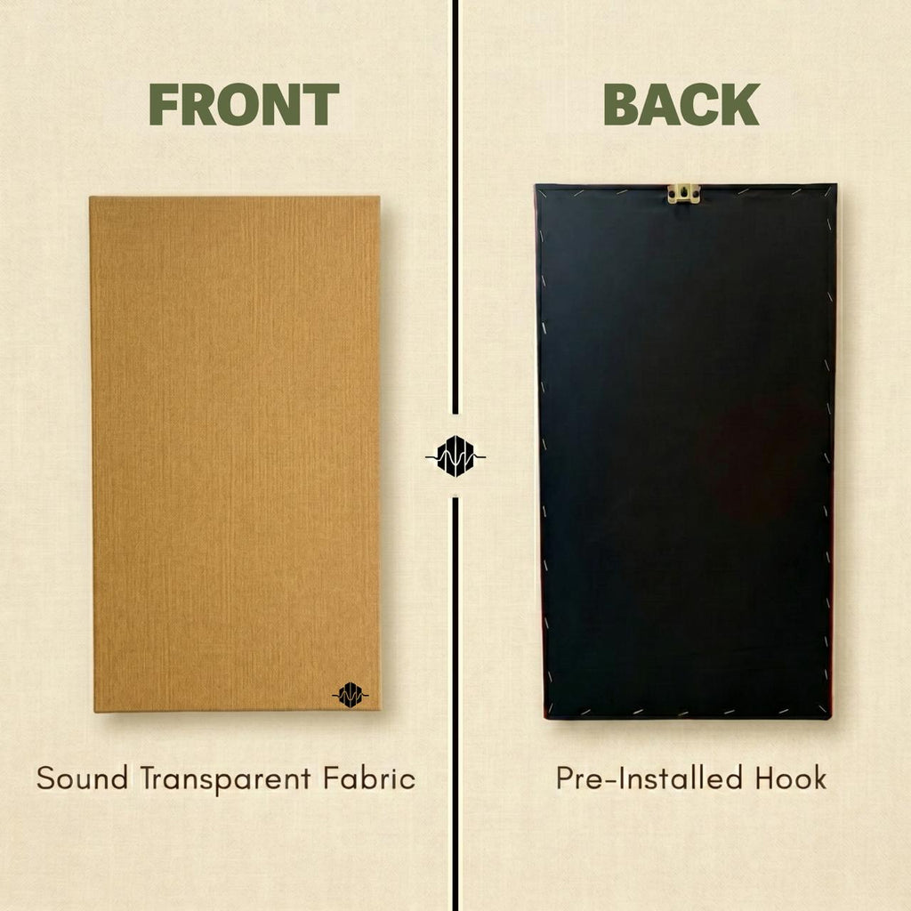 Artiqtone Audio Labs - Rockwool Acoustic Sound Proofing Panels - ARCTIC GOLDEN | 36” x 13.5" x 2" | NRC - 0.9