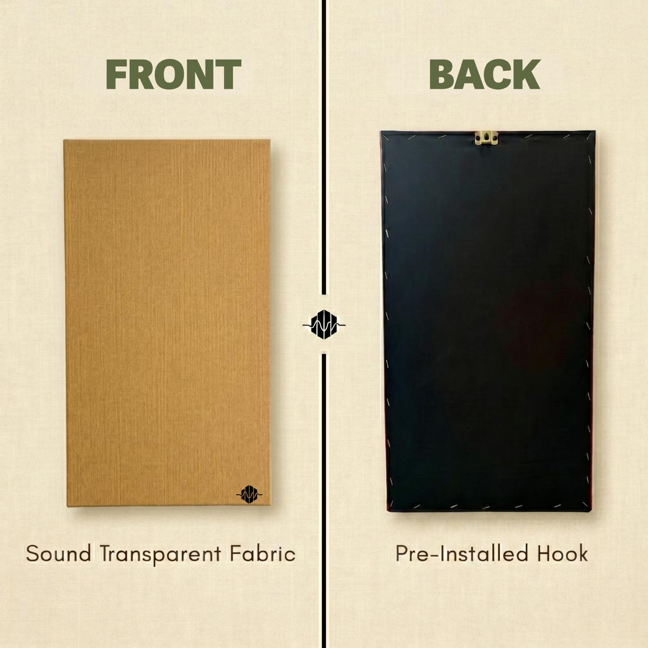 Artiqtone Audio Labs - Rockwool Acoustic Sound Proofing Panels - ARCTIC GOLDEN | 36” x 13.5" x 2" | NRC - 0.9